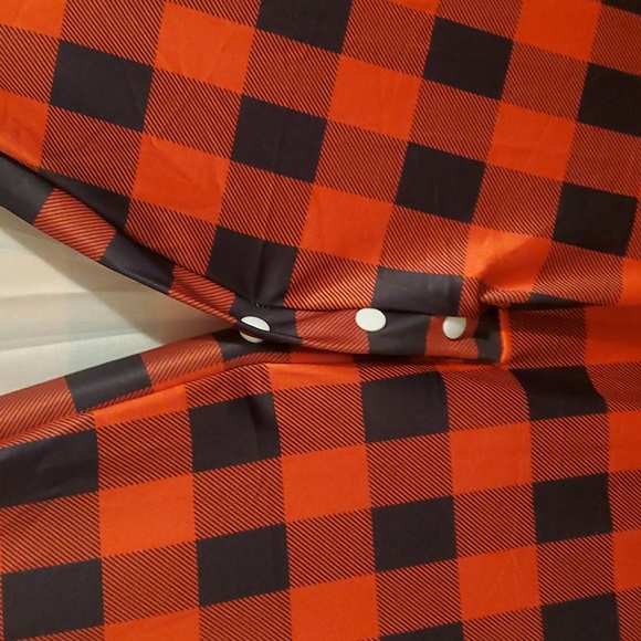 Adult XL pajama onesie red black plaid winter - Picture 3 of 7